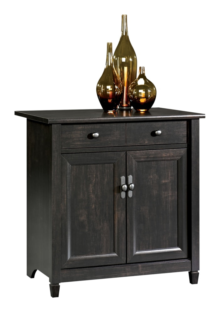 Edge Water 2-Door Storage Cabinet With Adjustable Shelf, Estate Black Finish B6388