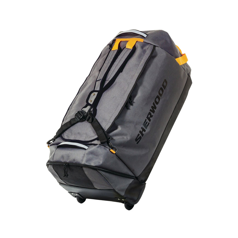 Convertible Hockey Bag with Backpack Straps, Wheeled, Senior, Grey, 34-in E3654