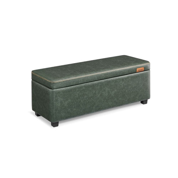Home Mid-Century Modern Green Storage Ottoman P821