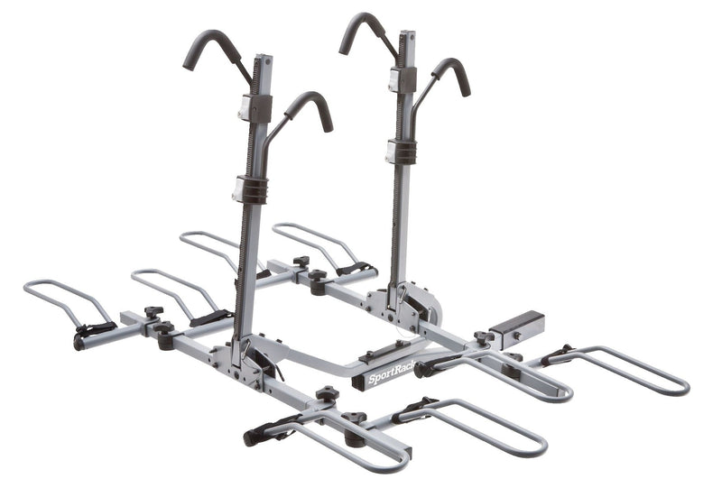 SR2902LR Crest Deluxe 4-Bike Lock & Tilt Platform Hitch Mount Bike Rack, Fits 2-in Receiver, Granite Grey Q4865
