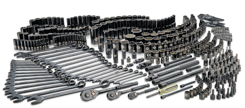 Professional Grade Black Chrome Socket Set, SAE/Metric, 427-pc C1301