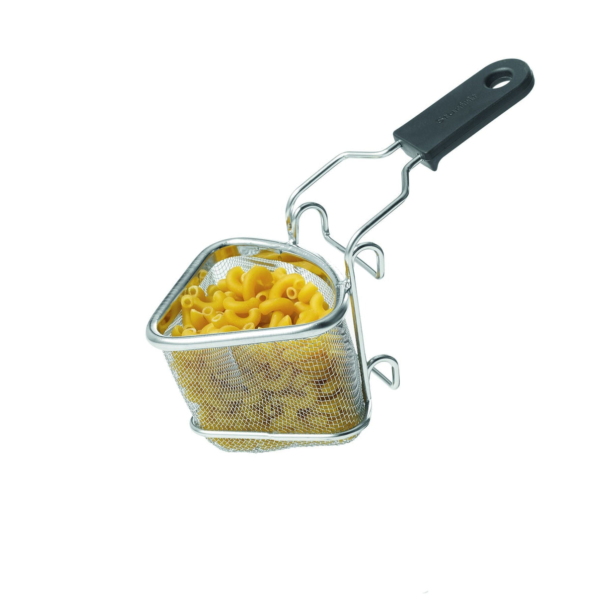 Stainless Steel 2-Way Draining Fondue Cooking Basket with Heat-Resistant Handle, 3.7-in