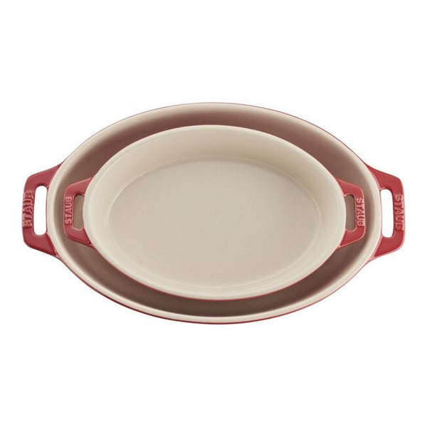 Oval 2 piece Baking Set Cherry W9220