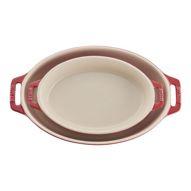 Oval 2 piece Baking Set Cherry W9220