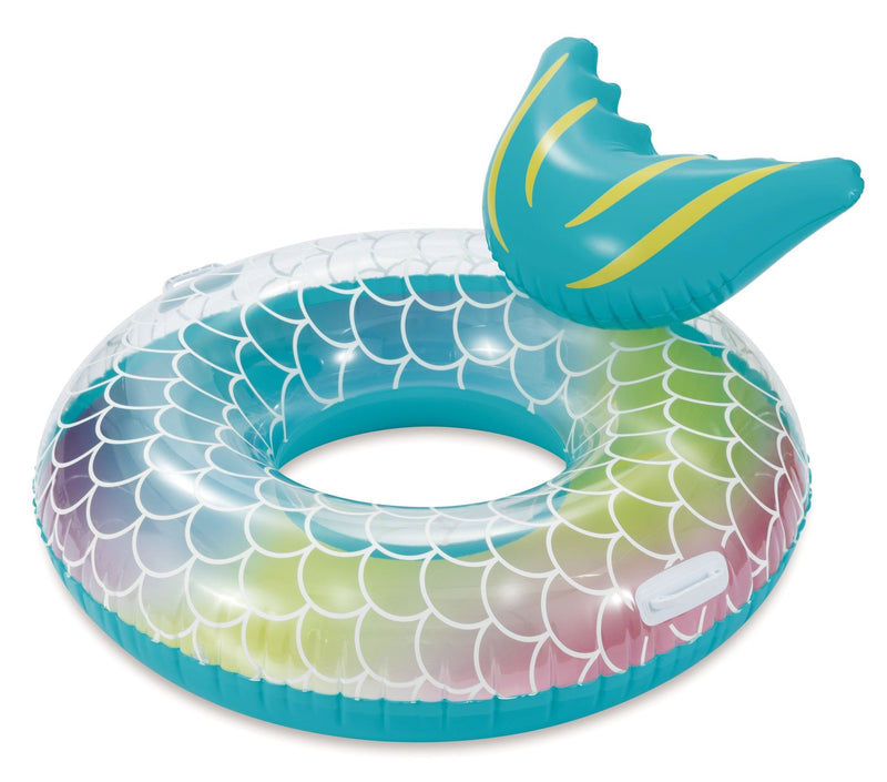 Inflatable Round Pool Swim Float/Tube, with Pillow, 48-in Q168