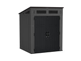 Modernist 6x5-ft Peppercorn/Black Storage Shed