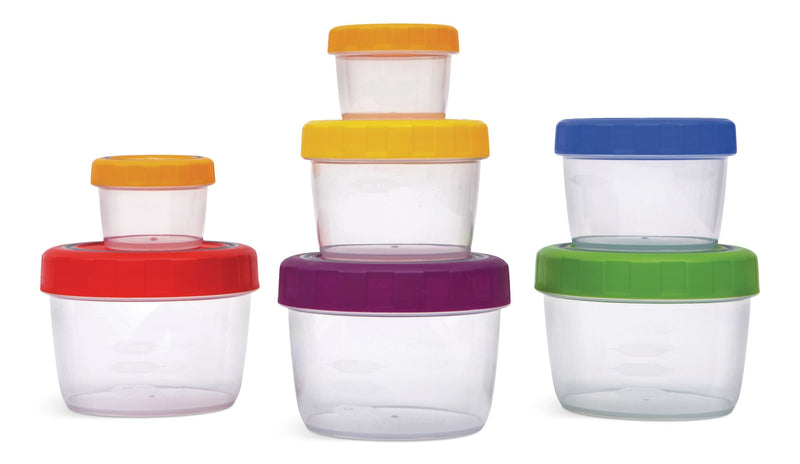 Nestable Clear Plastic Food Storage Container Set with Lids D8879