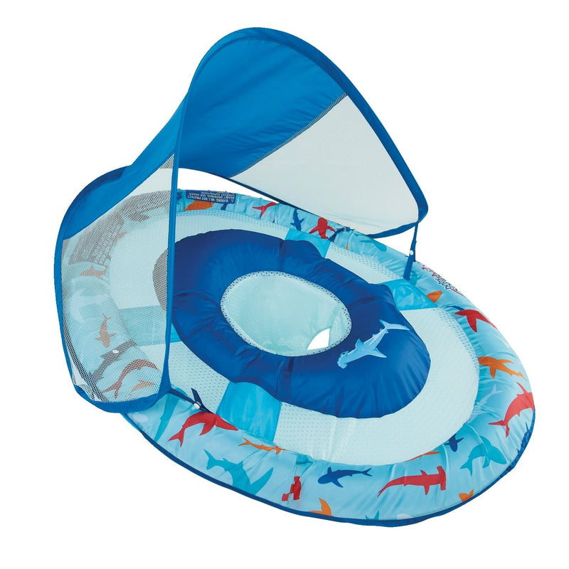 Sun Canopy Inflatable Baby Spring Float for Kids 9-24 Months, Shark Design B5664