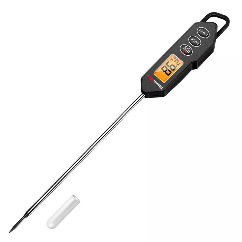 Digital Instant-Read Food & Meat Thermometer with Built-in Magnet & Hook, Black H112