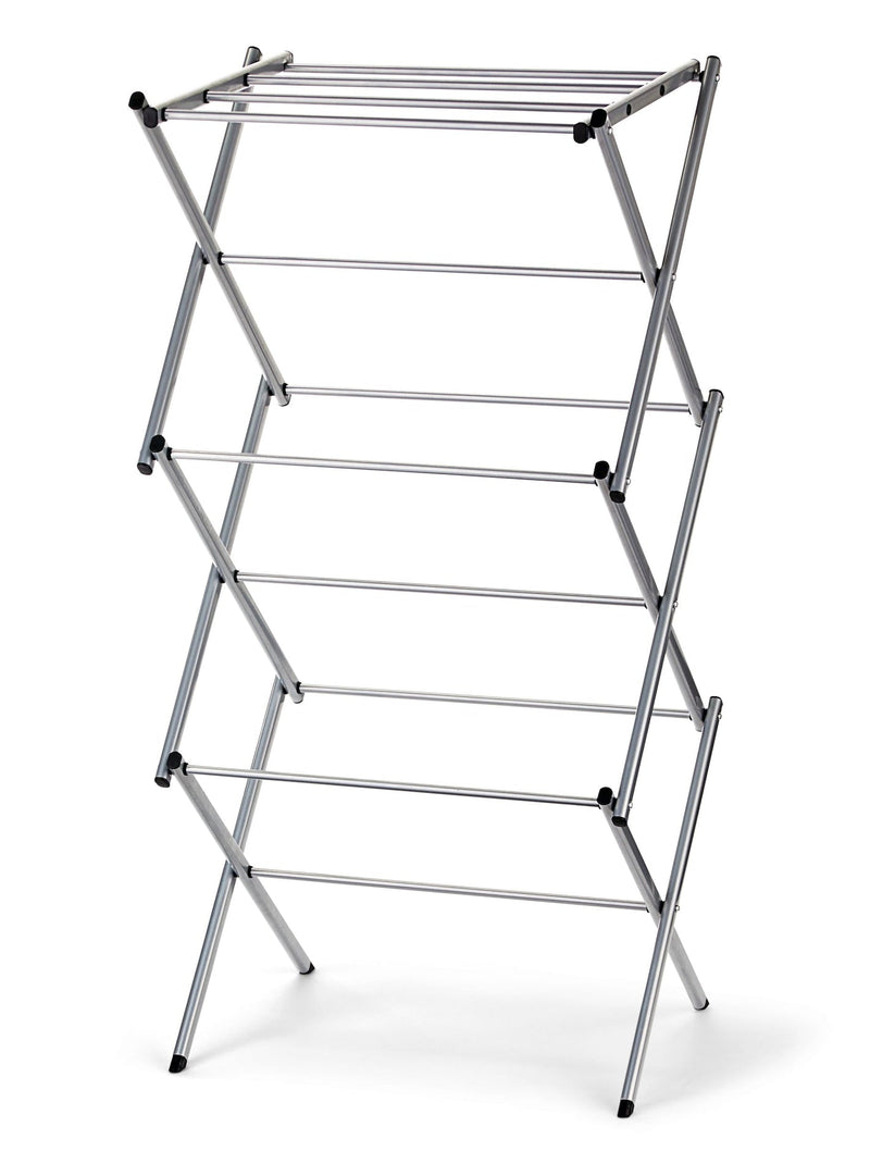 Accordion Drying Rack, 20.9 x 14.5 x 40.9-in, Silver Z5617