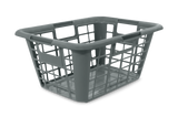 Laundry Basket, 23.25 x 17 x 11-in, Grey