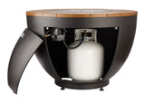 Round Outdoor Gas Fire Table, 65,000 BTUs, 36-in