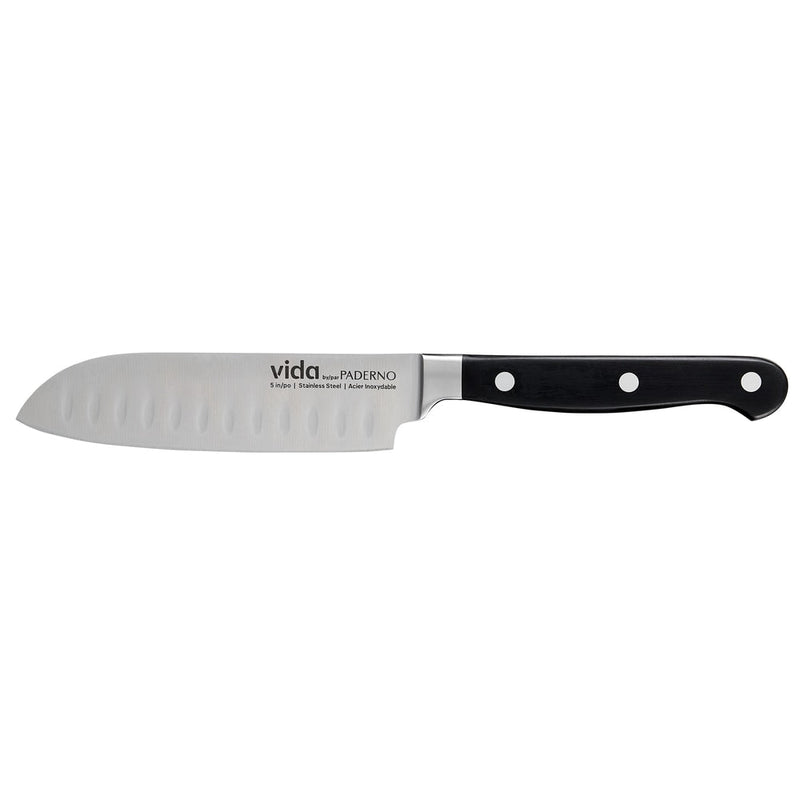 Stainless Steel Triple Rivet Santoku Knife, Ergonomic Grip, 5-in Q9079
