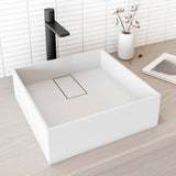 Bryant 15x15-in Deep White Bathroom Sink/Basin with Square Vessel