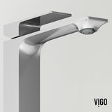 Duomo Gothic Grey Bathroom Sink/Basin Set with Dunn Faucet and Rectangular Vessel