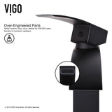 Duris Single Handle Vessel Sink Bathroom Faucet with Deck Plate, Matte Black