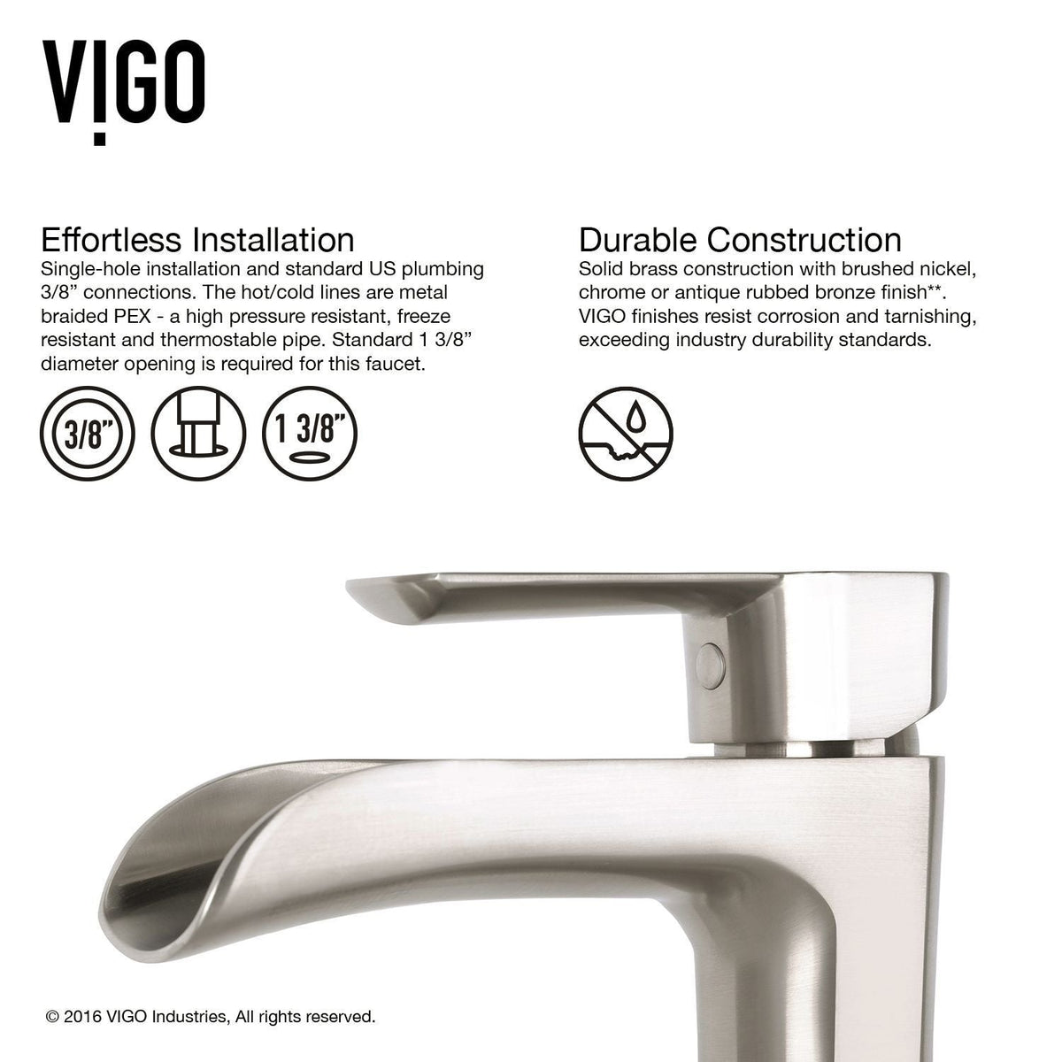 Hyacinth White Bathroom Sink/Basin Set with Niko Faucet and Square Composite Vessel