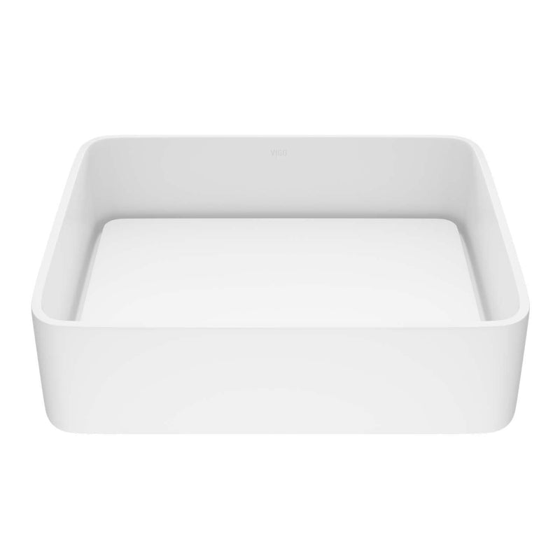 Jasmine 18x15-in Deep White Bathroom Sink/Basin with Rectangular Vessel G2124
