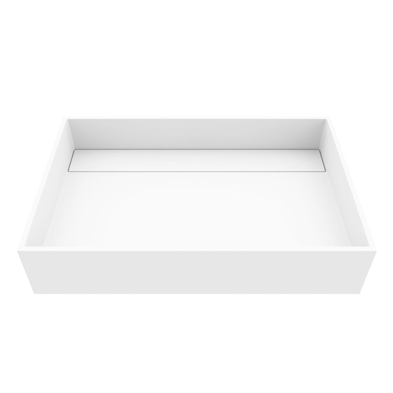 Montauk 23x15-in Deep White Bathroom Sink/Basin with Rectangular Vessel U1954