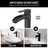 Niko Single Handle Vessel Single Hole Bathroom Sink Faucet with Pop-up Drain, Antique Rubbed Bronze