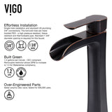 Niko Single Handle Vessel Single Hole Bathroom Sink Faucet with Pop-up Drain, Antique Rubbed Bronze