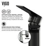 Norfolk Single Handle Vessel Bathroom Sink Faucet, WaterSense Certified, Matte Black