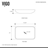 Titanium Glass Slate Grey Bathroom Sink/Basin Set with Niko Faucet and Rectangular Vessel