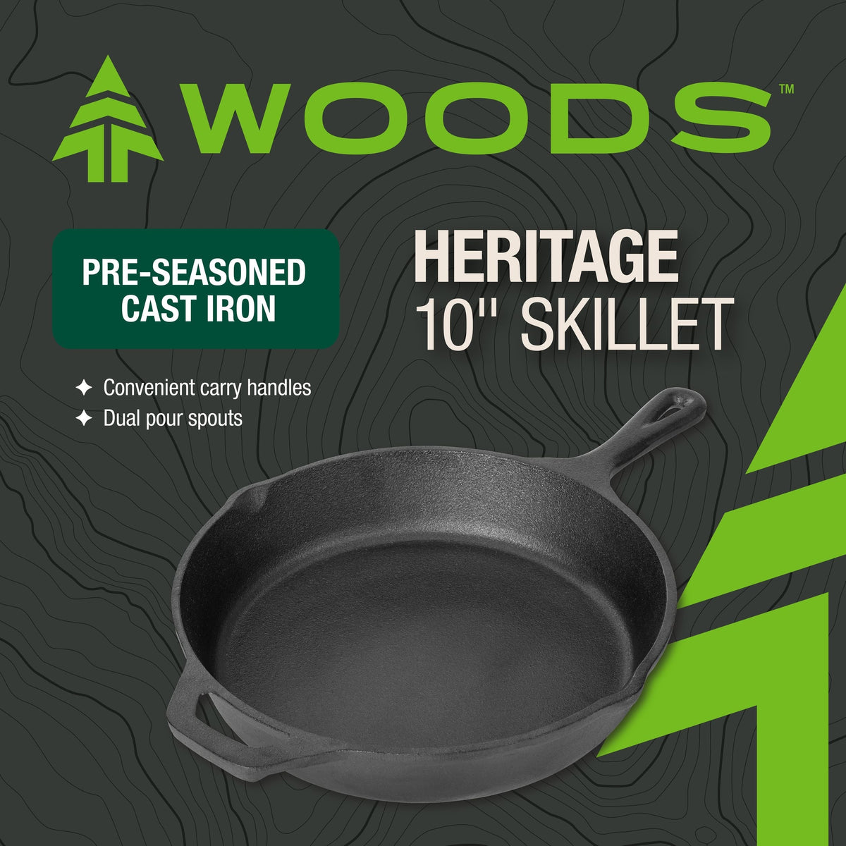 Cast Iron Camping Pan, 10-in